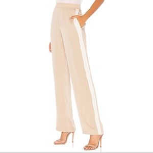 Theory Silk Pull On Track Pant in Warm Stone Sz 10